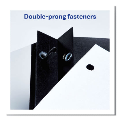 Avery Durable Clear Front Report Cover, Prong Fastener, 0.13" Capacity, 8.5 x 11, Clear/Blue, 25/Box