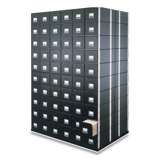 Bankers Box STAXONSTEEL Maximum Space-Saving Storage Drawers, Letter Files, 14" x 25.5" x 11.13", Black, 6/Carton