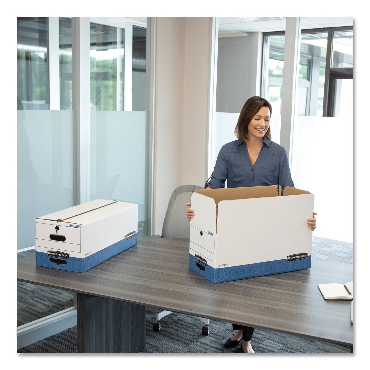 Bankers Box STOR/FILE Medium-Duty Strength Storage Boxes, Letter Files, 12" x 24.13" x 10.25", White, 20/Carton