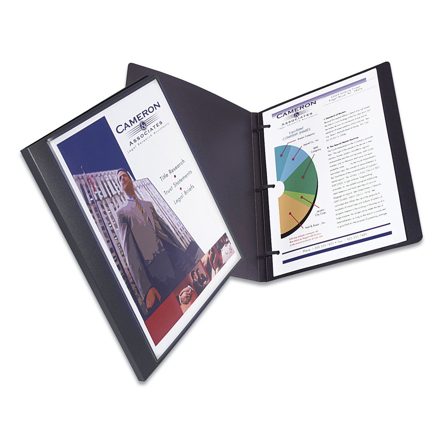 Avery Lay Flat View Report Cover, Flexible Fastener, 0.5" Capacity, 8.5 x 11, Clear/Gray
