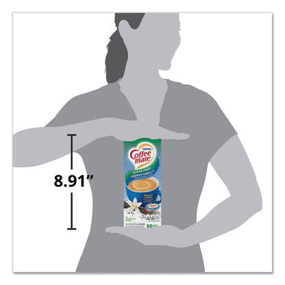 Coffee mate Liquid Coffee Creamer, Sugar Free French Vanilla, 0.38 oz Mini Cups, 50/Box