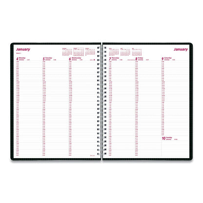 Brownline DuraFlex Weekly Planner, 11 x 8.5, Black Cover, 12-Month (Jan to Dec): 2023