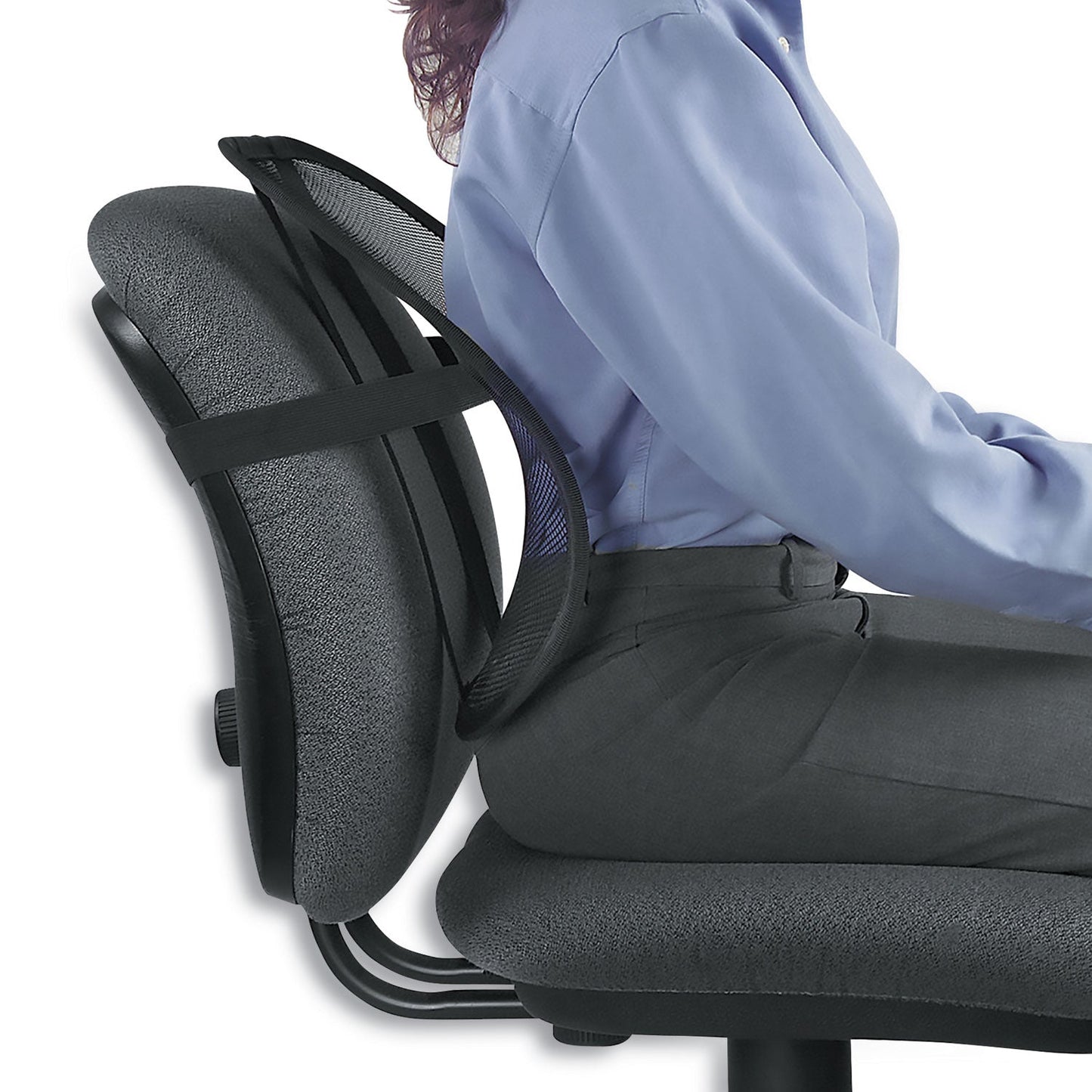 Fellowes Office Suites Mesh Back Support, 17.75 x 5 x 15, Black