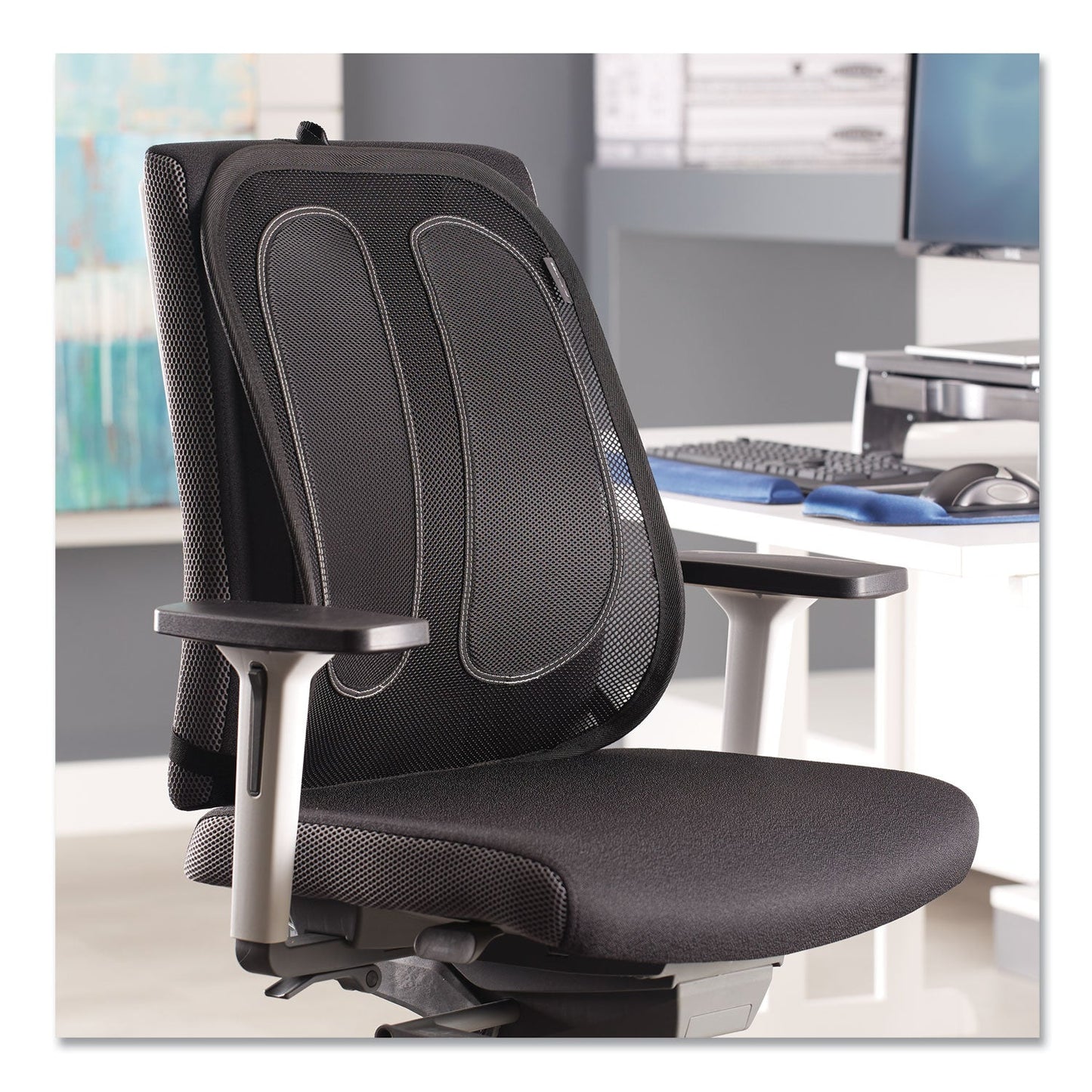 Fellowes Office Suites Mesh Back Support, 17.3 x 5.56 x 20.18, Black