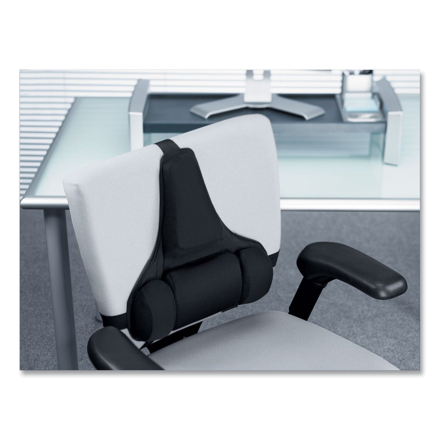 Fellowes Professional Series Back Support with Microban Protection, 15 x 2 x 14.5, Black
