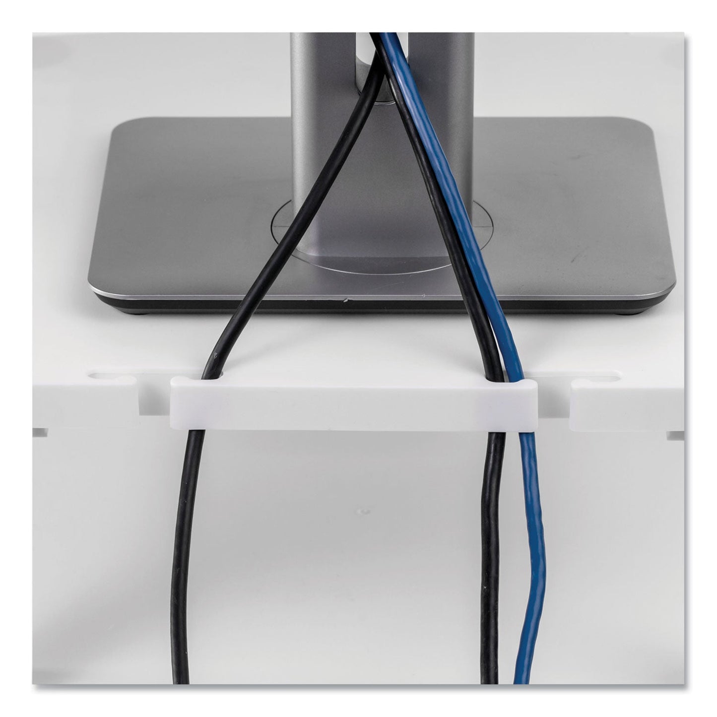 Fellowes Standard Monitor Riser, For 21" Monitors, 13.38" x 13.63" x 2" to 4", Platinum/Graphite, Supports 60 lbs