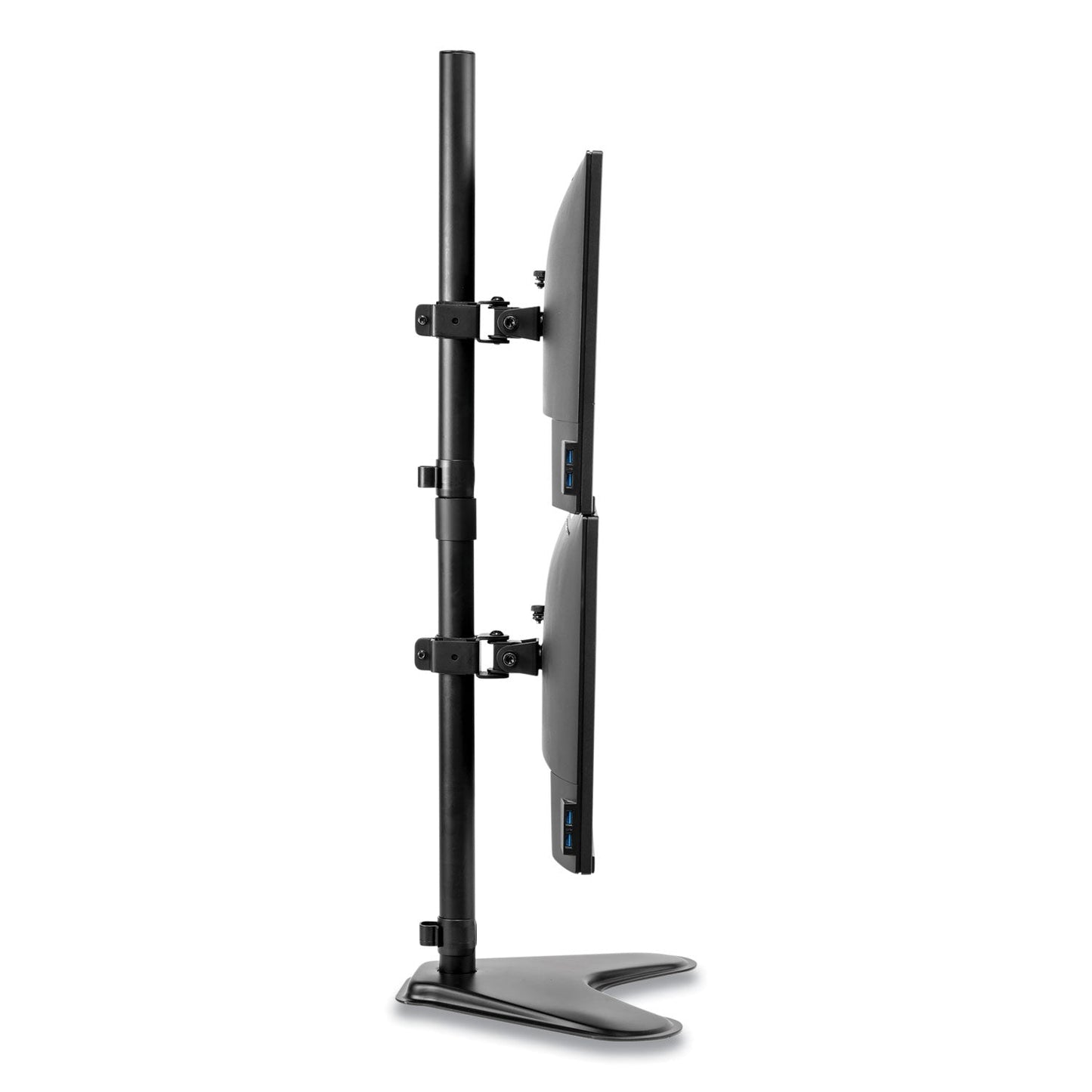 Fellowes Professional Series Freestanding Dual Stacking Monitor Arm, For 32" Monitors, 15.3" x 35.5" x 11", Black, Supports 17 lb