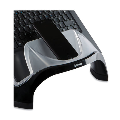 Fellowes Smart Suites Laptop Riser with USB, 13.13" x 10.63" x 7.5", Black/Clear