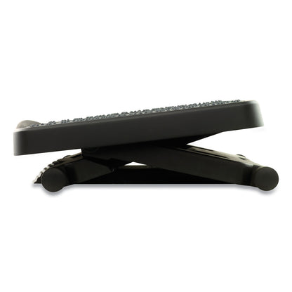 Fellowes Ultimate Foot Support, HPS, 17.75w x 13.25d x 4 to 6.5h, Black/Gray
