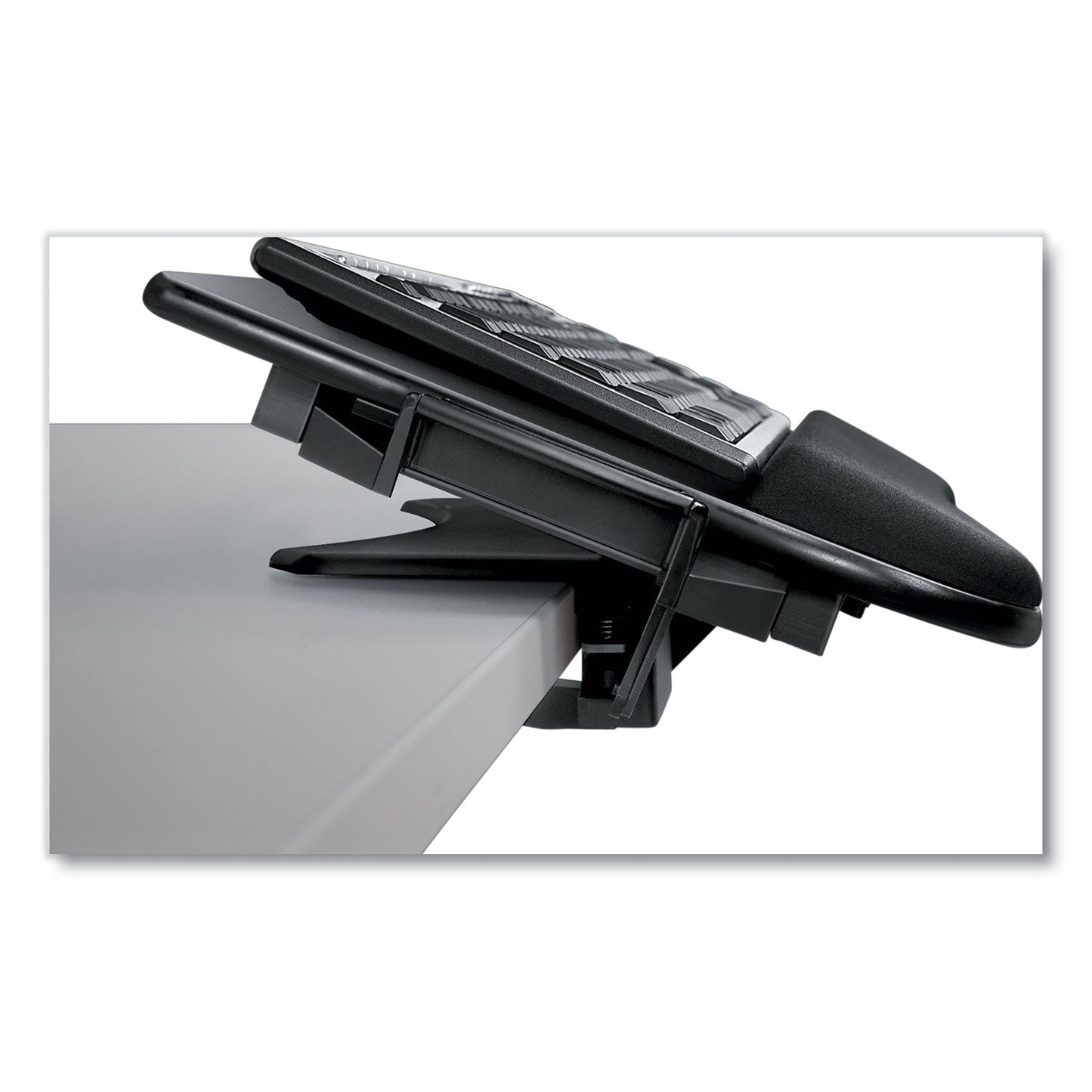 Fellowes Tilt 'n Slide Keyboard Manager with Comfort Glide, 19.5w x 11.5d, Black