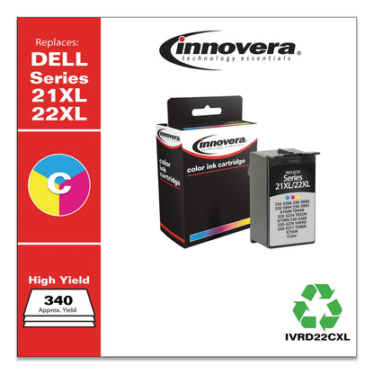 Innovera Remanufactured Tri-Color High-Yield Ink, Replacement for 21XL/22XL (330-5266), 340 Page-Yield