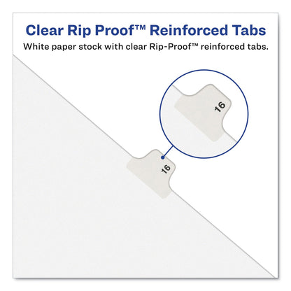 Avery Preprinted Legal Exhibit Side Tab Index Dividers, Avery Style, 26-Tab, C, 11 x 8.5, White, 25/Pack, (1403)