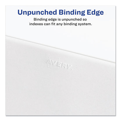 Avery Preprinted Legal Exhibit Side Tab Index Dividers, Allstate Style, 25-Tab, 276 to 300, 11 x 8.5, White, 1 Set