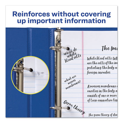 Avery Dispenser Pack Hole Reinforcements, 0.25" Dia, Clear, 200/Pack, (5721)