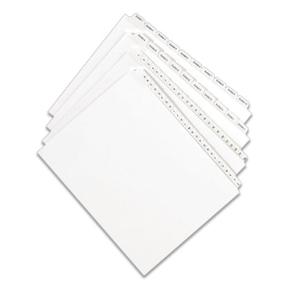 Avery Preprinted Legal Exhibit Side Tab Index Dividers, Allstate Style, 25-Tab, 51 to 75, 11 x 8.5, White, 1 Set, (1703)