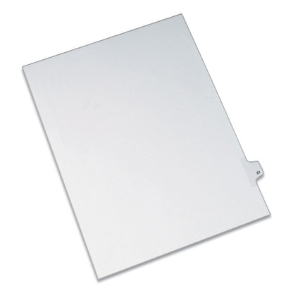 Avery Preprinted Legal Exhibit Side Tab Index Dividers, Allstate Style, 10-Tab, 21, 11 x 8.5, White, 25/Pack