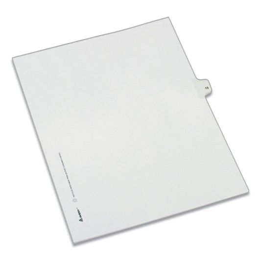 Avery Preprinted Legal Exhibit Side Tab Index Dividers, Allstate Style, 10-Tab, 15, 11 x 8.5, White, 25/Pack