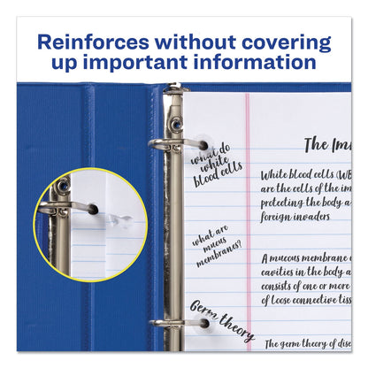 Avery Dispenser Pack Hole Reinforcements, 0.25" Dia, Clear, 1,000/Pack, (5722)