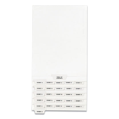 Avery Preprinted Legal Exhibit Bottom Tab Index Dividers, Avery Style, 27-Tab, Exhibit A to Exhibit Z, 11 x 8.5, White, 1 Set