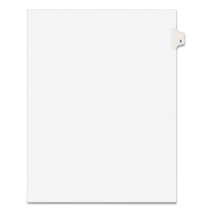 Avery Preprinted Legal Exhibit Side Tab Index Dividers, Avery Style, 10-Tab, 3, 11 x 8.5, White, 25/Pack