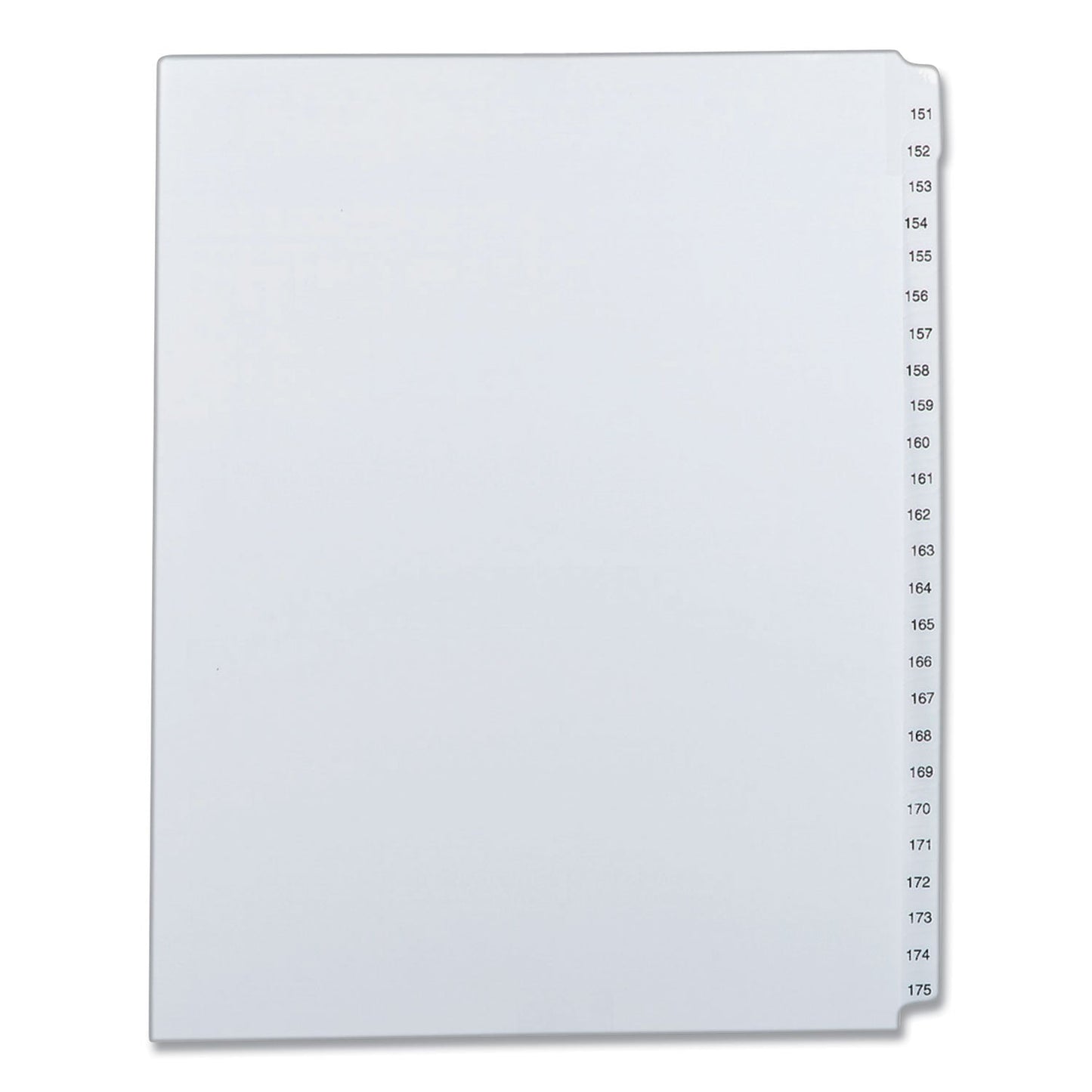 Avery Preprinted Legal Exhibit Side Tab Index Dividers, Allstate Style, 25-Tab, 151 to 175, 11 x 8.5, White, 1 Set