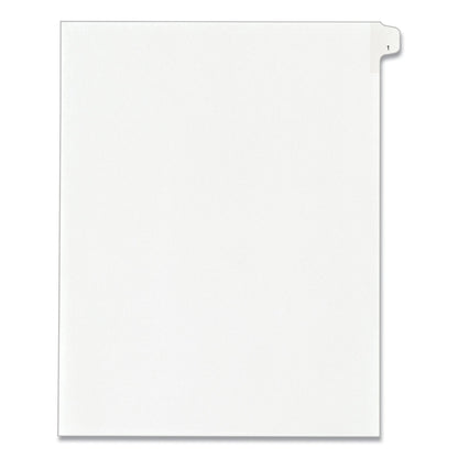 Avery Preprinted Legal Exhibit Side Tab Index Dividers, Allstate Style, 10-Tab, 1, 11 x 8.5, White, 25/Pack