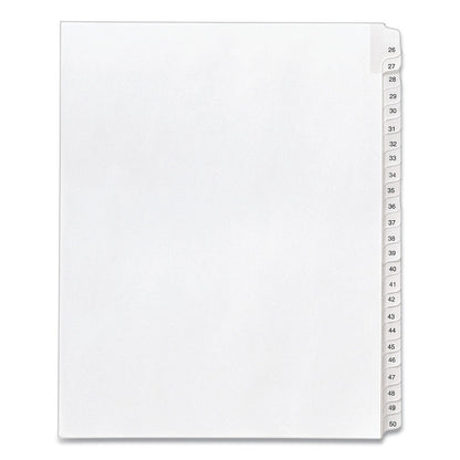 Avery Preprinted Legal Exhibit Side Tab Index Dividers, Allstate Style, 25-Tab, 26 to 50, 11 x 8.5, White, 1 Set, (1702)