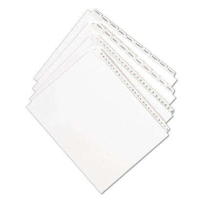 Avery Preprinted Legal Exhibit Side Tab Index Dividers, Allstate Style, 10-Tab, 4, 11 x 8.5, White, 25/Pack