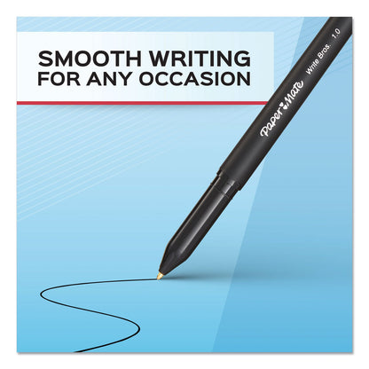 Paper Mate Write Bros. Ballpoint Pen Value Pack, Stick, Medium 1 mm, Blue Ink, Blue Barrel, 60/Pack