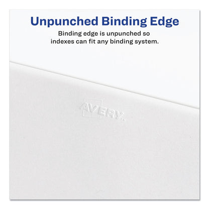Avery Preprinted Legal Exhibit Side Tab Index Dividers, Avery Style, 10-Tab, 3, 11 x 8.5, White, 25/Pack