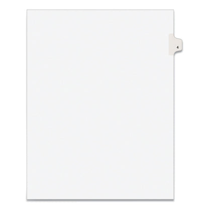 Avery Preprinted Legal Exhibit Side Tab Index Dividers, Avery Style, 10-Tab, 4, 11 x 8.5, White, 25/Pack