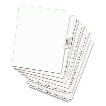 Avery Preprinted Legal Exhibit Side Tab Index Dividers, Avery Style, 25-Tab, 1 to 25, 11 x 8.5, White, 1 Set