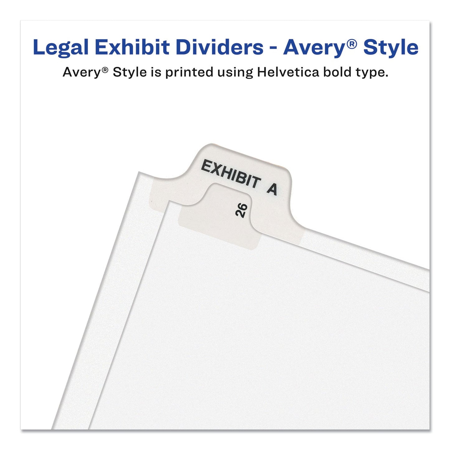 Avery Preprinted Legal Exhibit Side Tab Index Dividers, Avery Style, 25-Tab, 1 to 25, 11 x 8.5, White, 1 Set