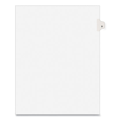 Avery Preprinted Legal Exhibit Side Tab Index Dividers, Avery Style, 26-Tab, D, 11 x 8.5, White, 25/Pack, (1404)