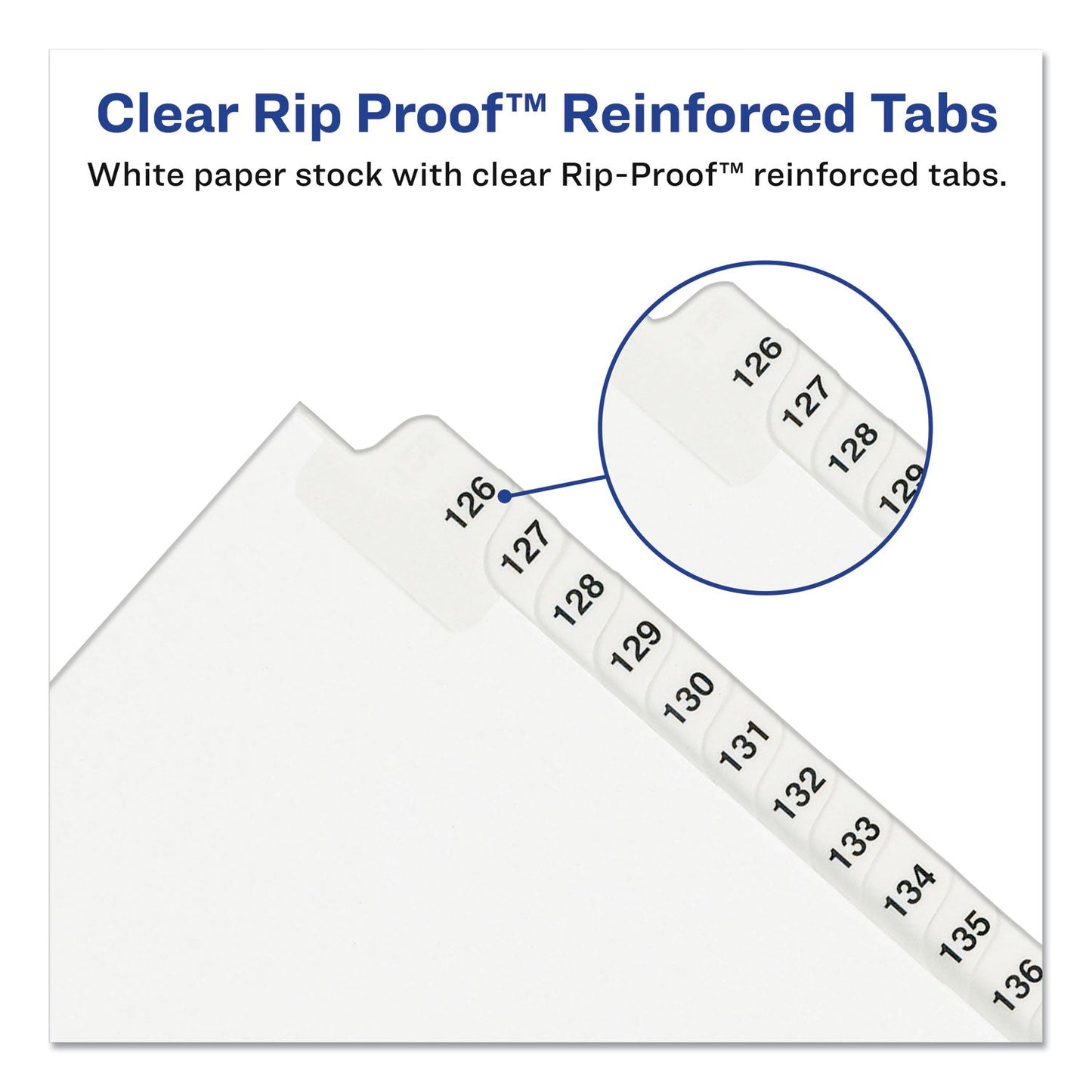 Avery Preprinted Legal Exhibit Side Tab Index Dividers, Avery Style, 25-Tab, 101 to 125, 11 x 8.5, White, 1 Set, (1334)