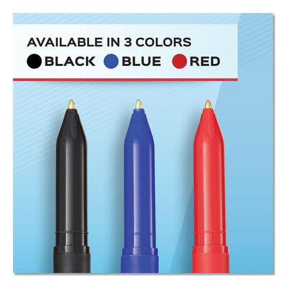 Paper Mate Write Bros. Ballpoint Pen, Stick, Medium 1 mm, Red Ink, Red Barrel, Dozen