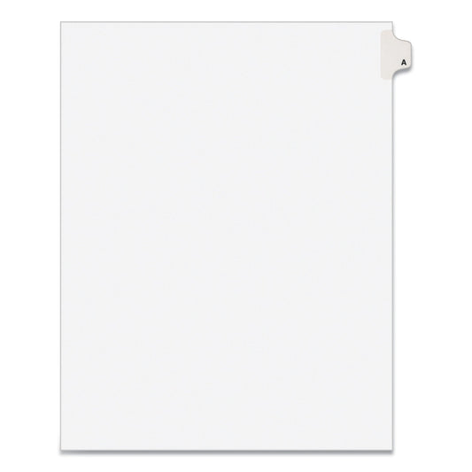 Avery Preprinted Legal Exhibit Side Tab Index Dividers, Avery Style, 26-Tab, A, 11 x 8.5, White, 25/Pack, (1401)