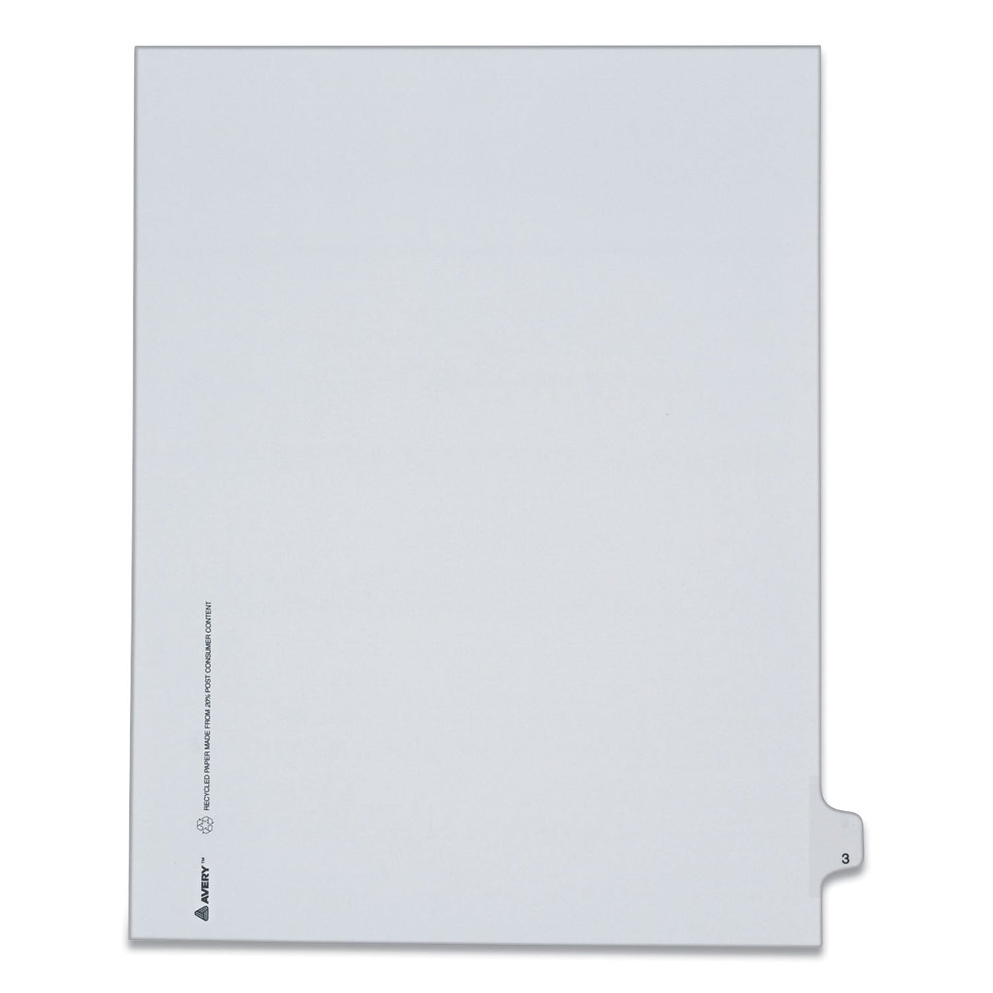 Avery Preprinted Legal Exhibit Side Tab Index Dividers, Allstate Style, 10-Tab, 3, 11 x 8.5, White, 25/Pack