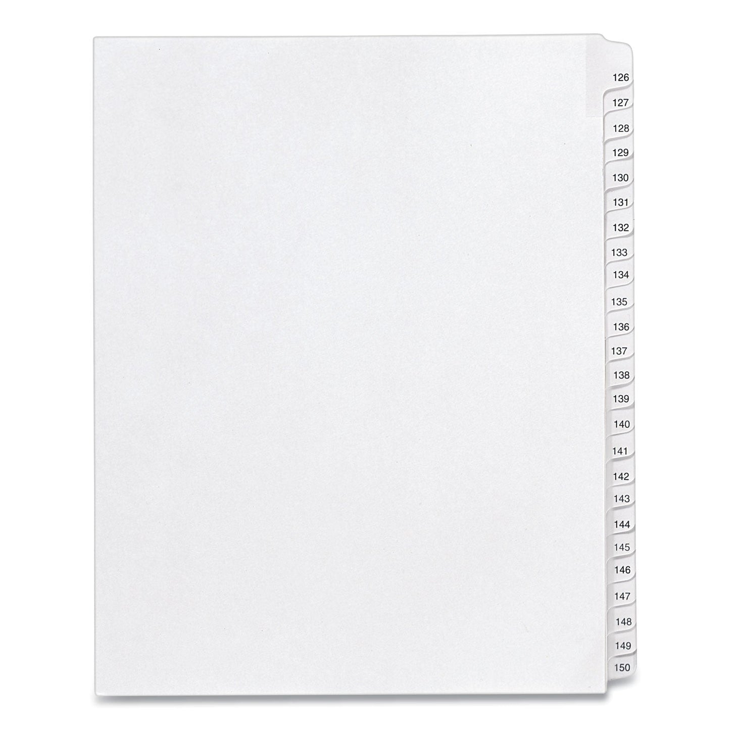 Avery Preprinted Legal Exhibit Side Tab Index Dividers, Allstate Style, 25-Tab, 126 to 150, 11 x 8.5, White, 1 Set, (1706)