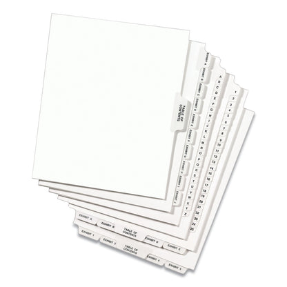Avery Preprinted Legal Exhibit Side Tab Index Dividers, Avery Style, 10-Tab, 3, 11 x 8.5, White, 25/Pack