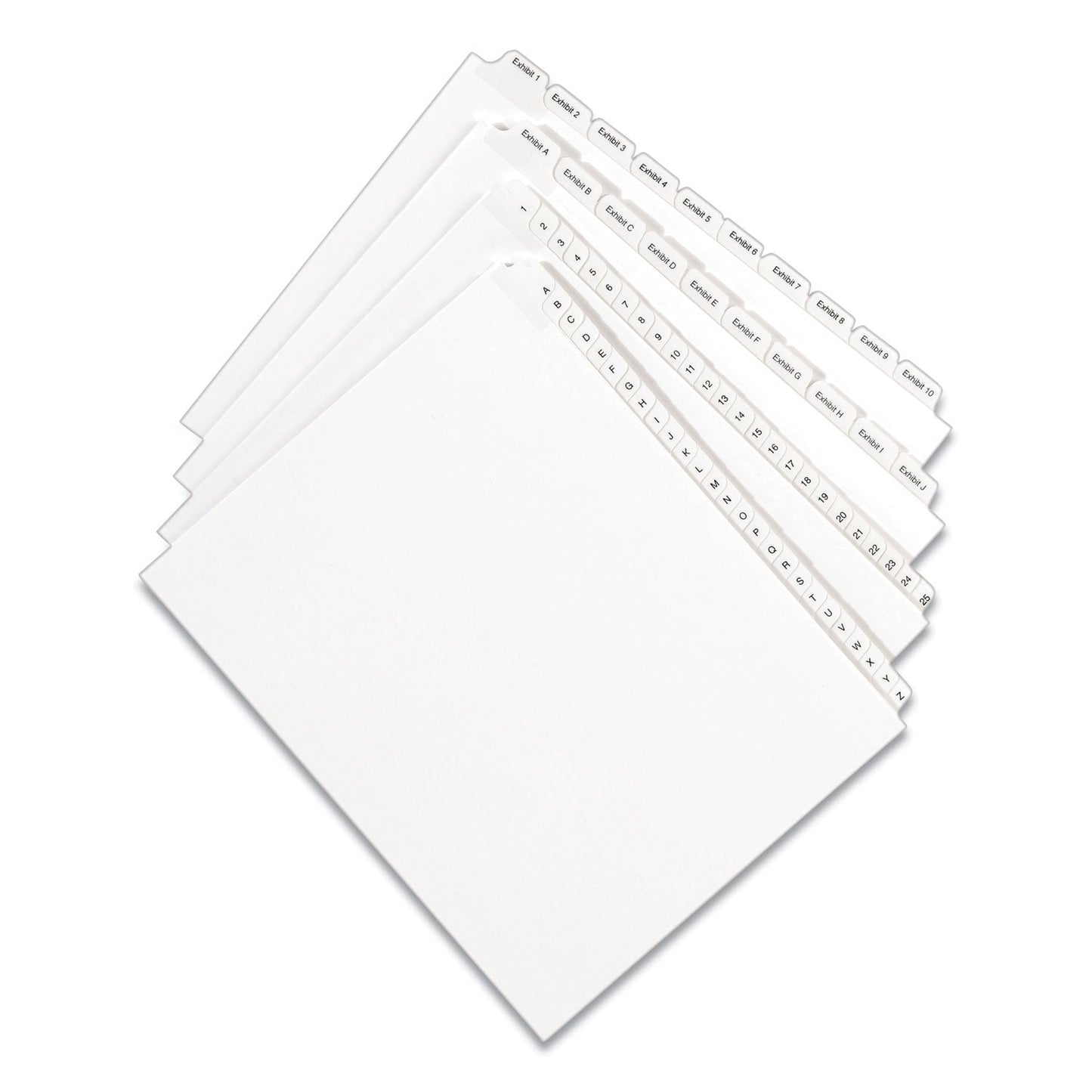 Avery Preprinted Legal Exhibit Side Tab Index Dividers, Allstate Style, 25-Tab, 76 to 100, 11 x 8.5, White, 1 Set, (1704)