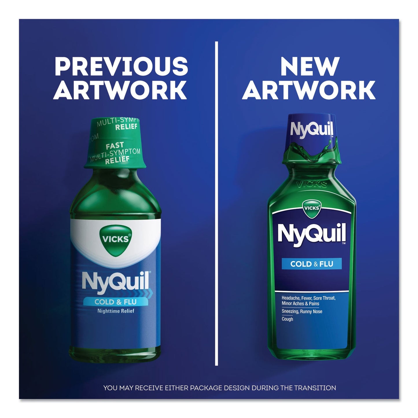 Vicks NyQuil Cold and Flu Nighttime Liquid, 12 oz Bottle