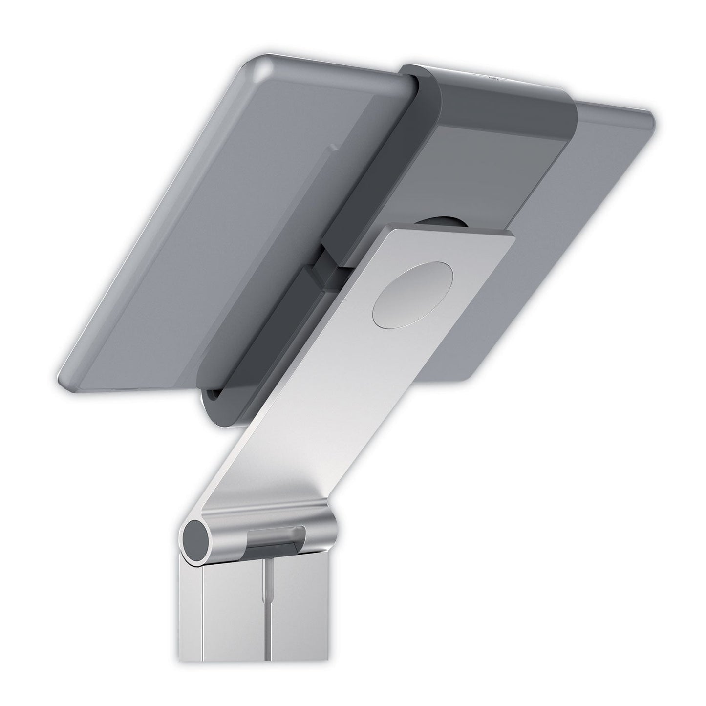 Durable Floor Stand Tablet Holder, Silver/Charcoal Gray