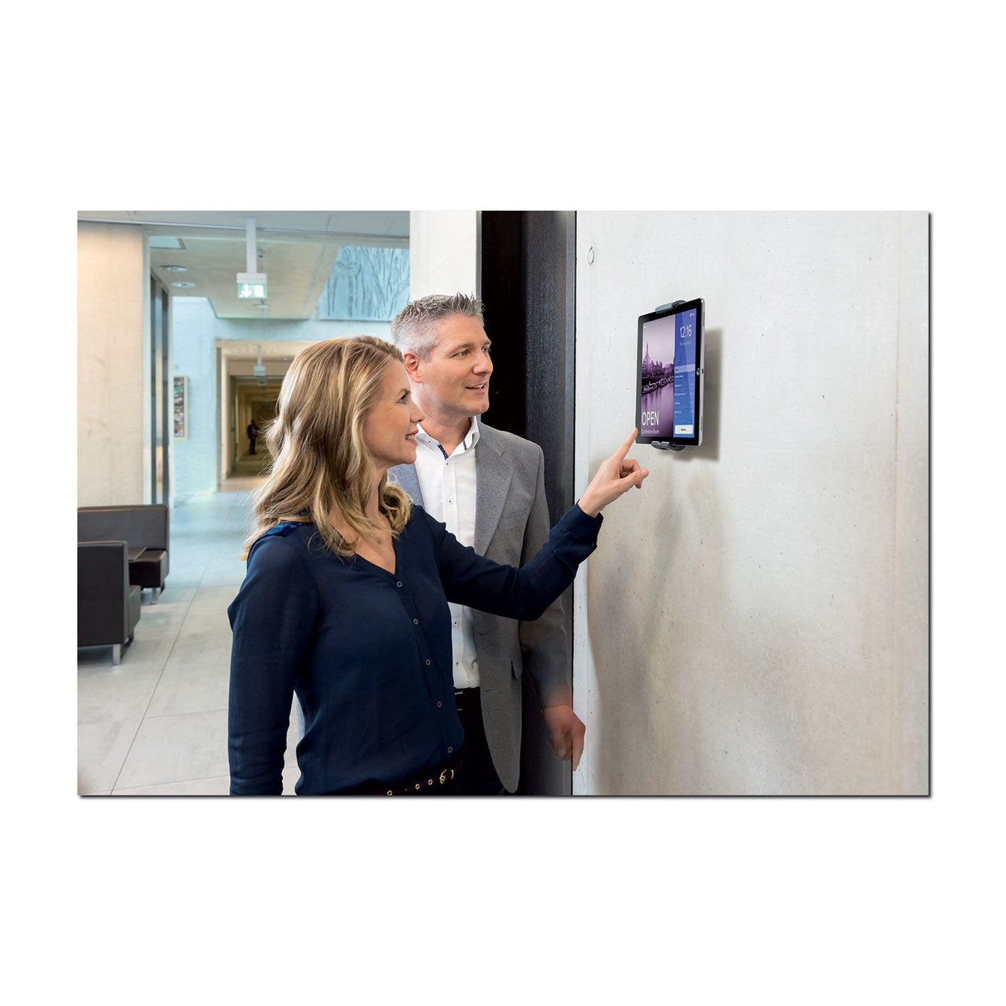 Durable Mountable Tablet Holder, Silver/Charcoal Gray