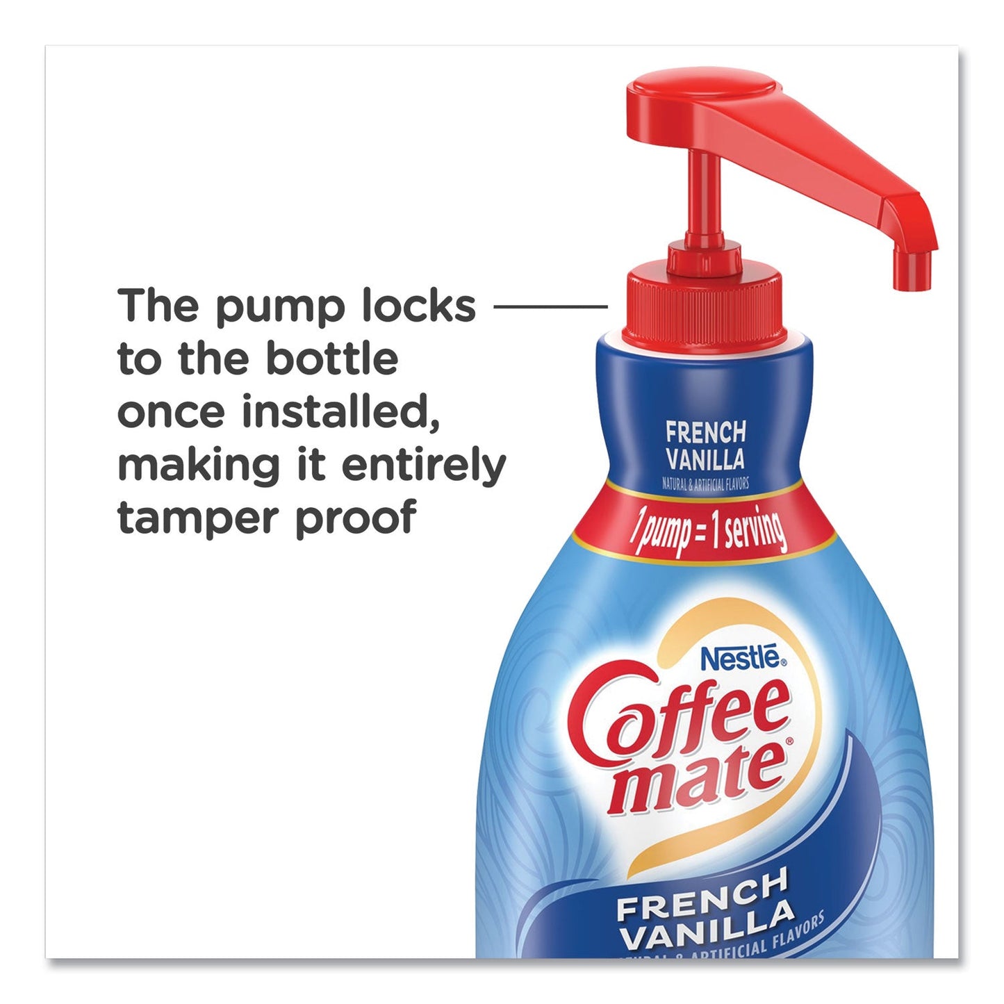 Coffee mate Liquid Coffee Creamer, French Vanilla, 1.5 Liter Pump Bottle, 2/Carton