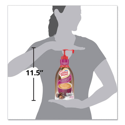 Coffee mate Liquid Creamer Pump Bottle, Salted Caramel Chocolate, 1.5 Liter