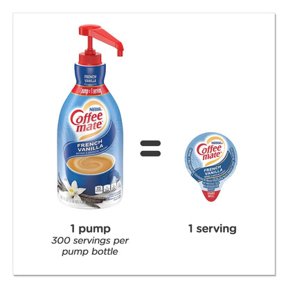 Coffee mate Liquid Coffee Creamer, French Vanilla, 1.5 Liter Pump Bottle, 2/Carton