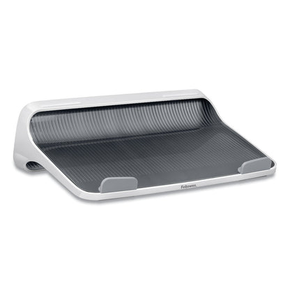 Fellowes I-Spire Series Laptop Lift, 13.19" x 9.31" x 4.13", White/Gray, Supports 10 lbs