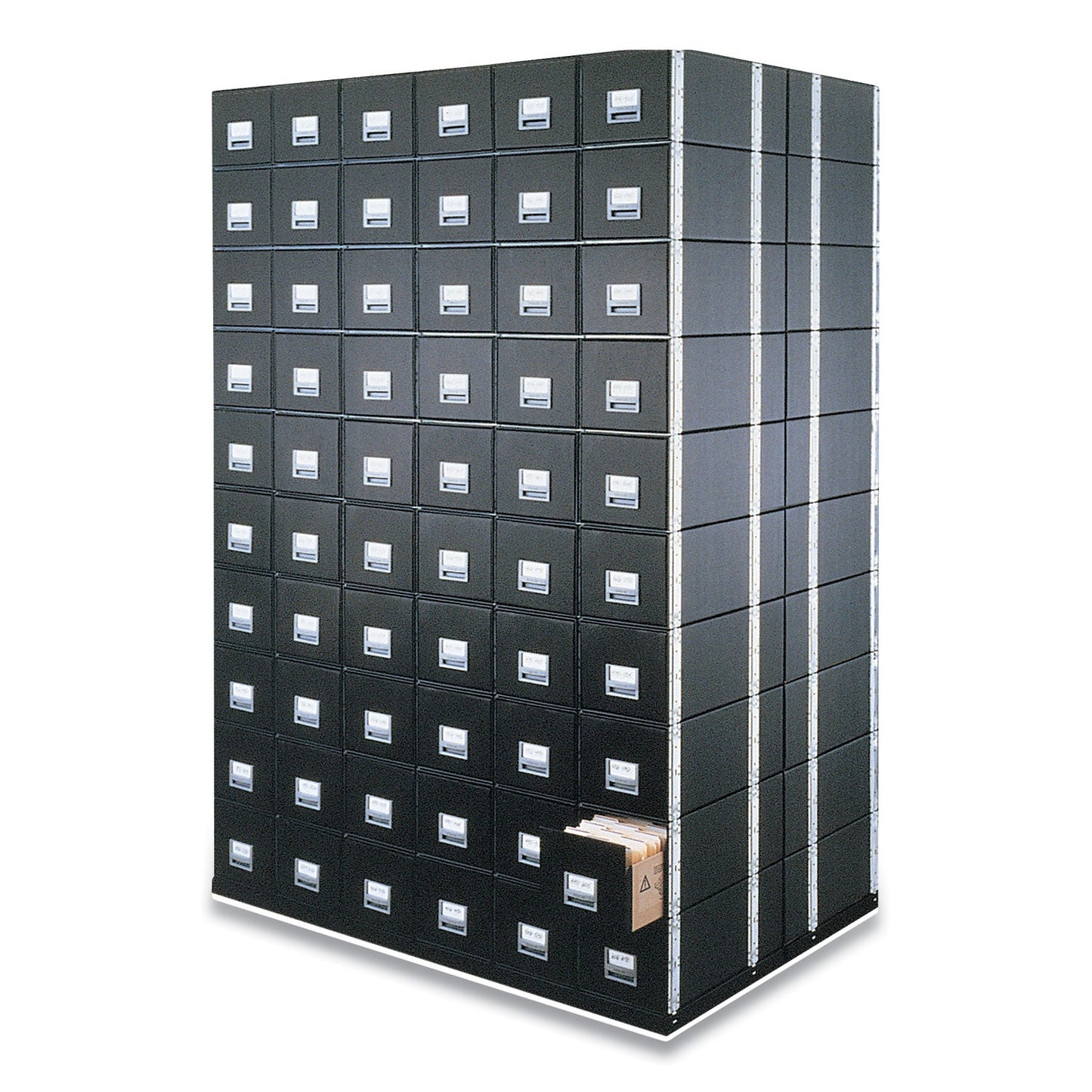 Bankers Box STAXONSTEEL Maximum Space-Saving Storage Drawers, Legal Files, 17" x 25.5" x 11.13", Black, 6/Carton