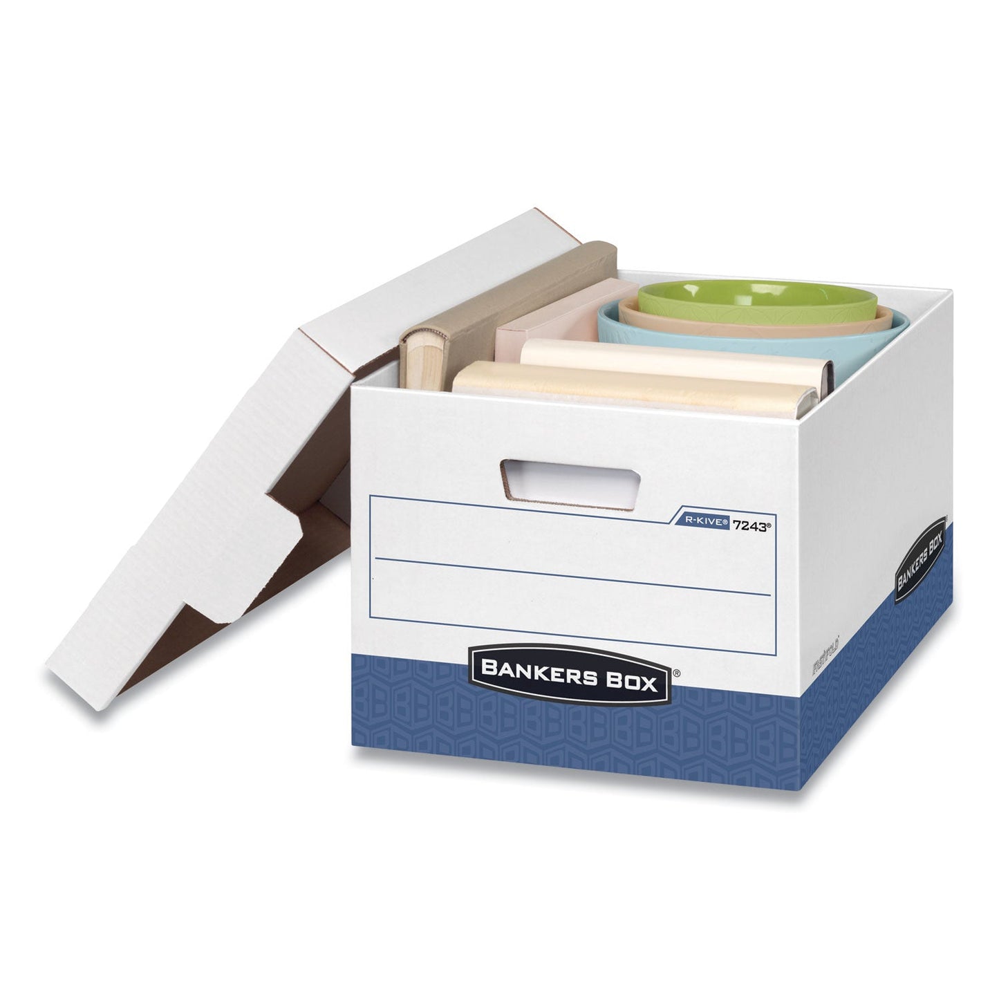 Bankers Box R-KIVE Heavy-Duty Storage Boxes, Letter/Legal Files, 12" x 16.5" x 10.38", White, 20/Carton